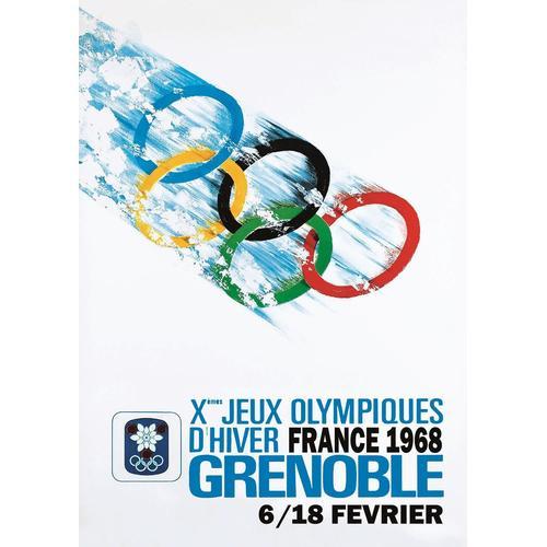 Jeux Olympiques - 1968 - Grenoble - 50x70cm - Affiche / Poster Envoi Roul