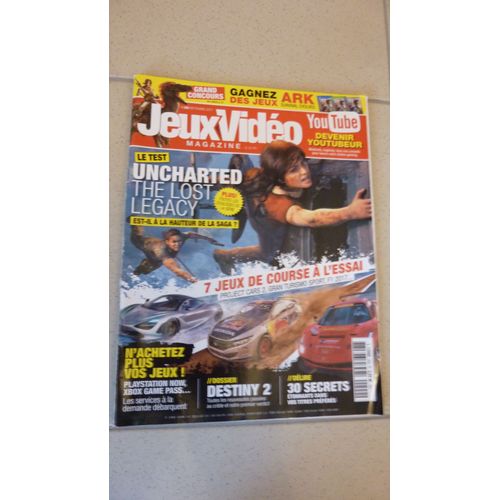 Jeux Vido Magazine N 200 De Septembre 2017 = Uncharted The Lost Legacy You Tube Devenez Youtubeur