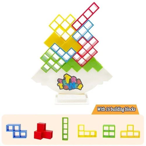 Jgalvanbalance-Dcennie S De Construction Empils Pour Enfants,Jouet De Mise Au Point De Puzzle,Jeu Parent-Enfant,Haute Musique Russe - Type Jenga-1pcs