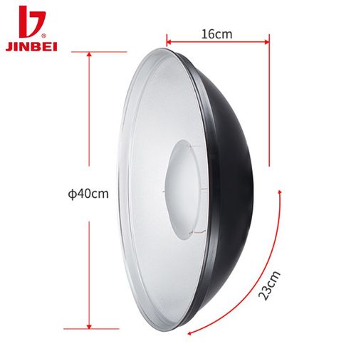 JINBEI-Rflecteur plat de beaut standard,support Bowens avec chaussette diffuseur pour studio photo,lampe flash de photographie,40cm,50cm - Type Mche-QZ-40