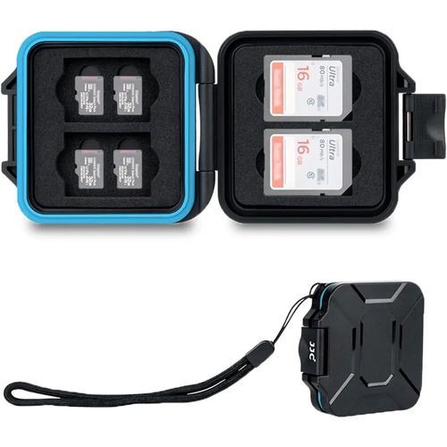 JJC-tui pour cartes mmoire SD et micro SD,12 emplacements,degr d'eau,TF,support de stockage,valu pour 8 cartes Micro SD et 4 SD