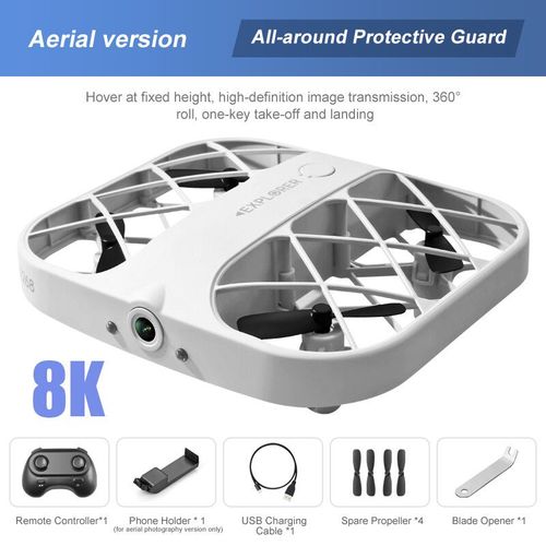 Jjrc-Drone Rc Hknit Avec Camra Hd Grand Angle 1080p,Mini Hlicoptre,Wifi,Fpv,Recommand De Tenir Un Tablier,8k,4k,Professionnel - Type White-8k-Camera