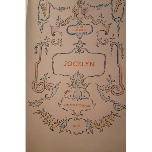 Jocelyn D' Alphonse De Lamartine. dition L'image Littraire Numerotee.   