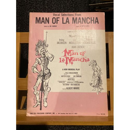 Joe Darion Mitch Leigh Man Of La Mancha Partition Chant Piano Sam Fox Publ.