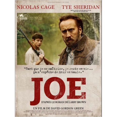 Joe - Vritable Affiche De Cinma Plie - Format 40x60 Cm - De David Gordon Green Avec Nicolas Cage, Tye Sheridan, Heather Kafka, Sue Rock, Gary Poulter, Aaron Spivey-Sorrells, Adriene Mishler- 2014
