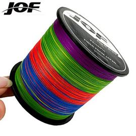 Jof - Tresse De Peche Multicolore A 8 Brins De 100, 300, 500 Ou 1000 M,  Ligne Adaptee A La Mer Et L'eau Salee, Pour La Carpe, Resistance Extreme,  100% Pe - Lignes De Peche