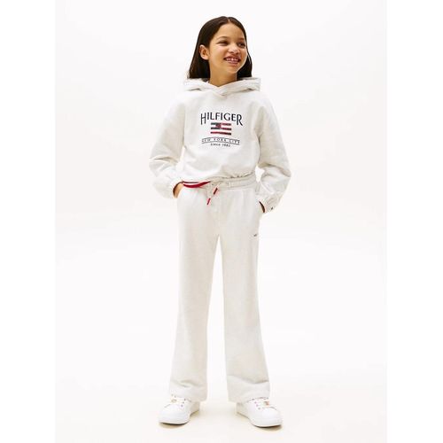 Jogging Ample  Logo Brod Hilfiger Flag Wide Sweatpants/Snow White Heather - 92