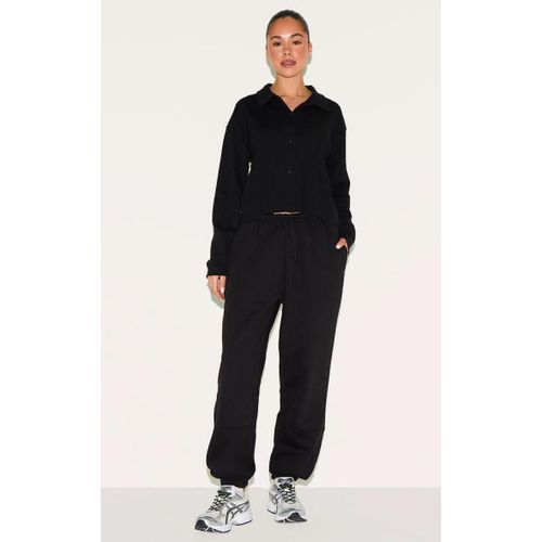 Jogging Droit Noir  Lisrs Surjets Et Ourlets Ressrrs, Noir
