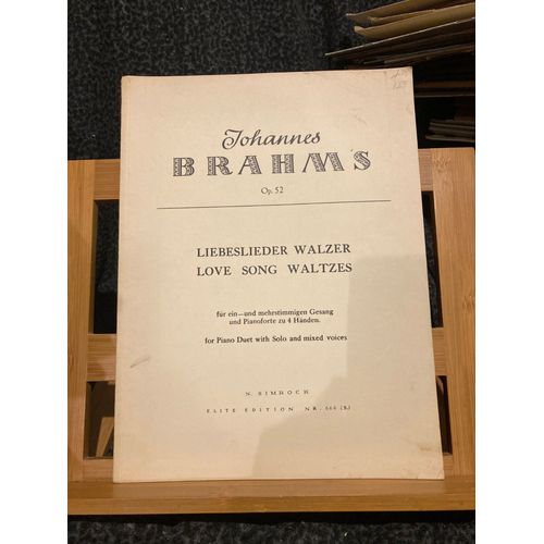 Johannes Brahms Liebeslieder Walzer Partition Choeur Piano 4 Mains Ed. Schirmer