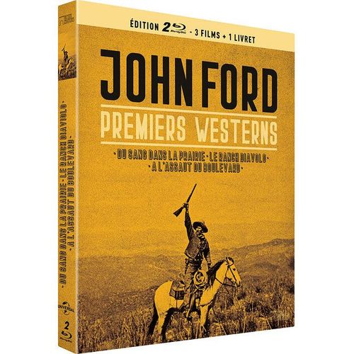 John Ford - Premiers Westerns : Du Sang Dans La Prairie + Le Ranch Diavolo +  L'assaut Du Boulevard - dition Limite - Blu-Ray de John Ford