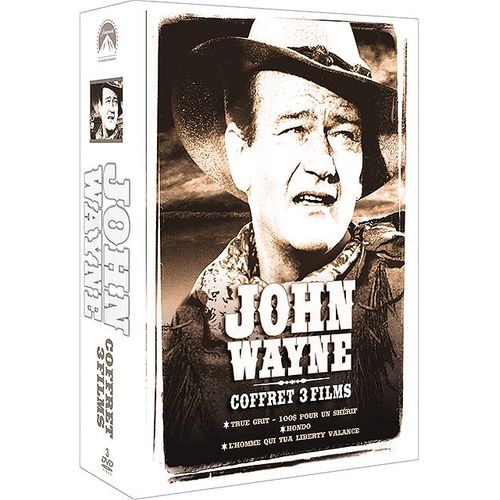 John Wayne - Coffret 3 Films - True Grit, 100 Dollars Pour Un Shrif + Hondo + L'homme Qui Tua Liberty Valance - Pack