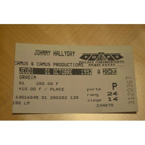Johnny Hallyday Bercy 1992