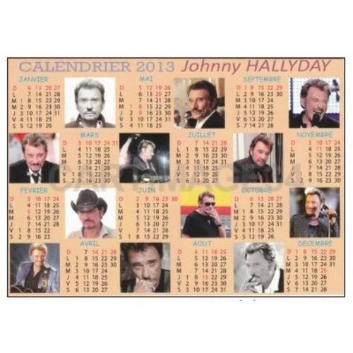 Johnny Hallyday Calendrier 2013 En Carte Postale N Athq 226