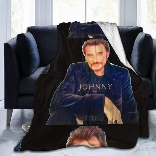 Johnny Hallyday Couverture En Micro Polaire Super Douce, Convient Pour Les Couvertures De Canap Pour Adultes Et Enfants, Couvertures De Lit