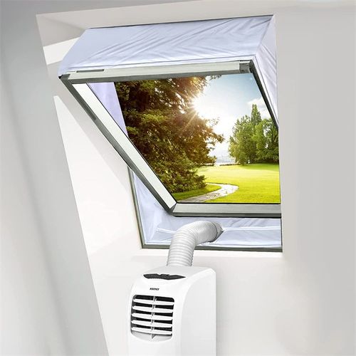 Joint De Fentre Pour Climatisation Mobiles, Ne Ncessite Aucun Perage, 2 X 190 Cm,Tissu D?Isolation Pour Fentre  Pivot Central, Primtre Allant Jusqu? 380cm