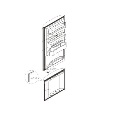 Joint de porte (partie conglateur) repre 0336A Rfrigrateur conglateur (406645 GORENJE SIBIR)