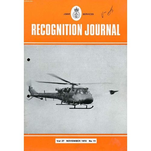 Joint Services Recognition Journal, Vol. 27, N 11, Nov. 1972 (Contents: Russian J Class Cruise Missile Submarines (Identification Lesson). Dc-9 (Aircraft Identification Lesson). Amphibians ...   de COLLECTIF  Format Broch 