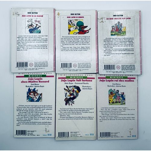 Jojo Lapin Roi Des Malns Jojo Lapin Fait Fortune Jojo Lapin Chet Matre Renard Jojo Lapin Se Rebiffe Les Bons Trucs De Jojo Lapin Jojo Lapin Va Au March Enid Blyton Alain Royer - Emmanuel Baudry