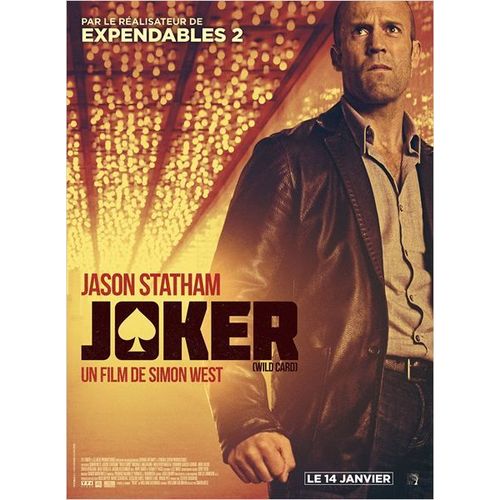 Joker (Wild Card) / Vritable Affiche De Cinma Plie-Format 120x160 Cm-De Simon West Avec Jason Statham, Michael Angarano, Milo Ventimiglia, Stanley Tucci, Anne Heche, Sofia Vergara, Max Casella-2015
