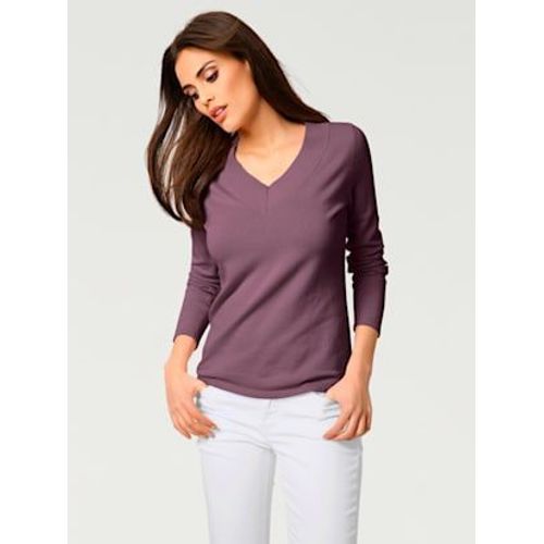 Joli Pull Basique  Encolure En V - Rick Cardona - Mauve