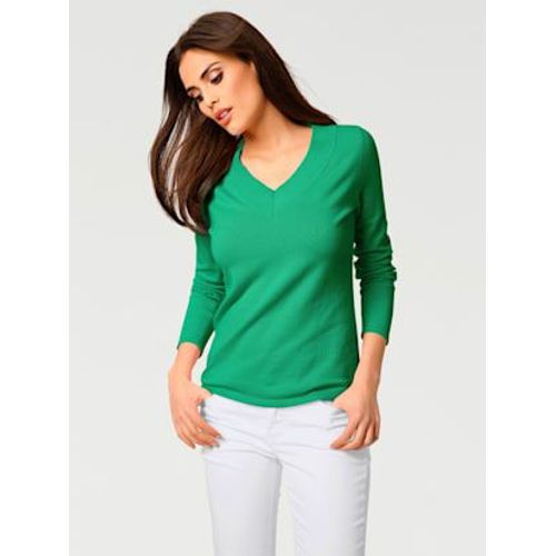 Joli Pull Basique  Encolure En V - Rick Cardona - Vert