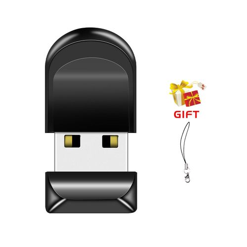 JOPlastic-Mini cl USB 2.0 avec cl,cl USB,capacit relle de 32 Go,16 Go,64 Go,disque U cratif,cadeau- Black-8 GO
