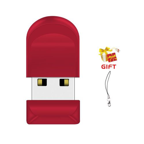 JOPlastic-Mini cl USB 2.0 avec cl,cl USB,capacit relle de 32 Go,16 Go,64 Go,disque U cratif,cadeau- Rouge-8 GO
