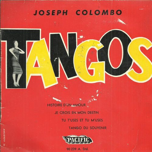Joseph Colombo Et Son Tango De Paris : Histoire D'un Amour (C. Almaran) - Je Crois En Mon Destin (F. Lopez) / Tu T'uses Et Tu M'uses (Guy Magenta) - Tango Du Souvenir (R. Denoncin) - 