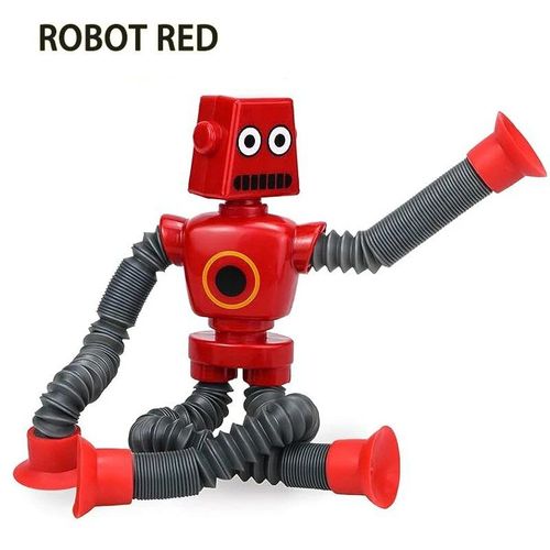Jouet  Ventouse Girafe Tlescopique Pour Enfants,Tube Alatoire Populaire,Jouet Fidget De Dcompression,Soufflet Mentaires Oriel,Jouet Anti-Compression - Type Robot Red