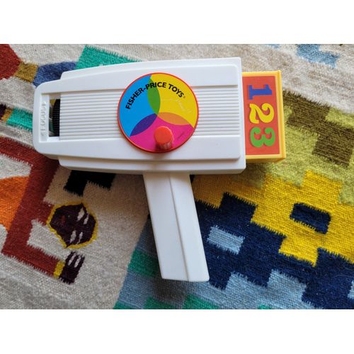 Jouet : Camra Vintage Fisher-Price Toys, Movie Viewer Avec Une Cartouche 1,2,3,4,5,6 Numbers.
