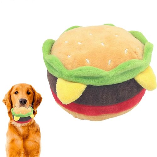 Jouet Couineur Pour Chien En Forme De Hamburger Rsistant Aux Morsures, Jouet En Peluche Petsafe, Jouet En Peluche Doux En Forme De Frites Simules, Jouet En Peluche Doux En Forme De Frites Simules