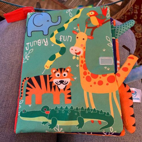 Jouet D'ducation Prcoce Pour Bb, Livre En Tissu Avec Queue En Papier, Puzzle Interactif Parent-Enfant, Tigre