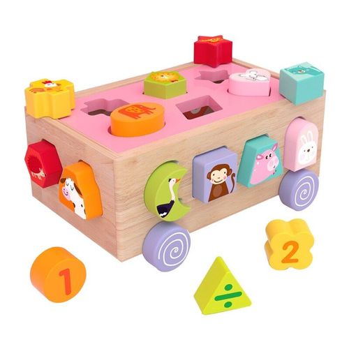 Jouet D'apprentissage ducatif Et Sensoriel Montessori M89c, Bloc En Bois Pour Bb, Jouet Interactif De Tri Des Formes Pour Tout-Petits