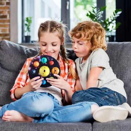 Jouet de dcompression bulle plantes avec Push Popper arc-en-ciel, nouveaut amusante, cadeau interactif pour tout-petit, apprentissage prcoce D5QA