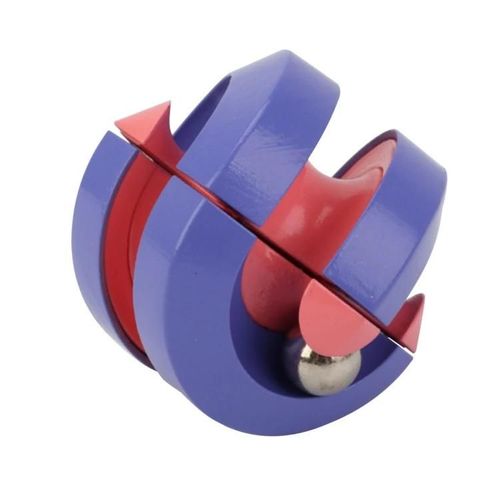 Jouet de dcompression Magic Cube-4 pices piste de perles,violet,violet