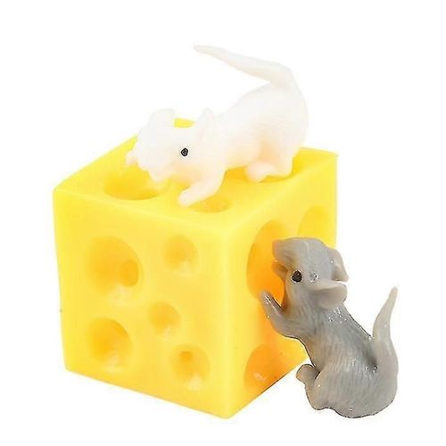 Jouet de dcompression souris et fromage, figurines  presser, jouet effrayant