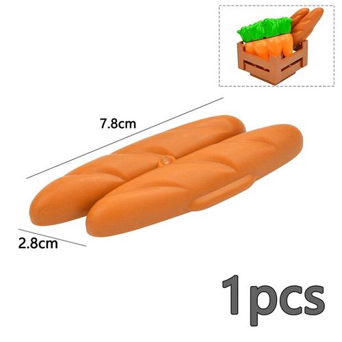 Jouet De Ferme En Brique De Grande Taille Pour Enfants,Fleur,Fort,Accessoire,Arbre,Cuir Chevelu,Fruit,Parure,Vue Sur La Rue,Compatible Avec Les Grandes Nuits De Construction - Type Bread