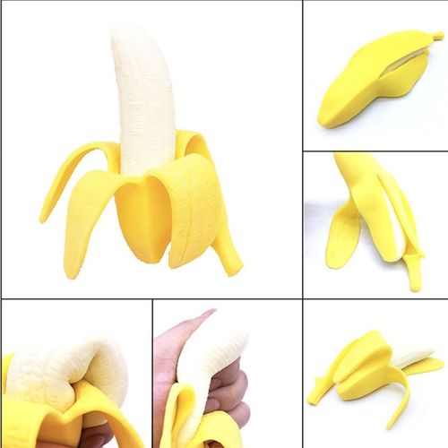 Jouet De Fruits Interactif Raliste Avec Simulation De Banane, Sensation De Peau De Banane, Pour Fte, Pincement, Blague Pratique