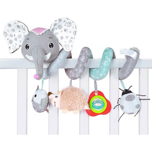 Jouet De Lit Suspendu En Forme D'lphant Pour Bb De 0  12 Mois, Clochette De Chevet En Peluche, Rose, Gris, Poupe, Berceau, Jouets Suspendus En Spirale