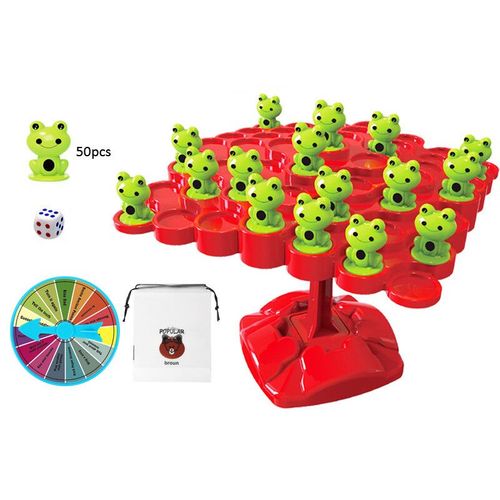 Jouet De Maths Montessori Pour Enfants,Plateau D'quilibre,Puzzle,Grenouille,Arbre,Interaction ducative - Full Set[C6]