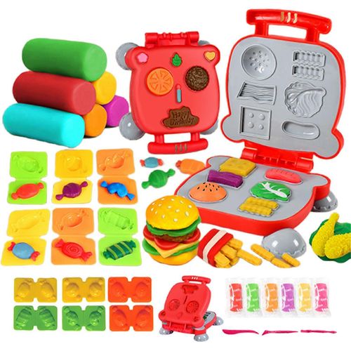 Jouet de moulage color pour fabriquer des hamburgers et des glaces, jouet cratif en argile, cadeau pour enfants et tout-petits, vacances-Vieillard