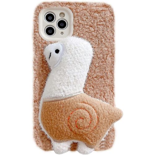 Jouet De Poupe De Dessin Anim Iphone 7 Plus 8 Plus, Moelleux 3d Mignon En Peluche Fourrure Animal Couverture Souple Compatible Avec La Coque Iphone (Iphone 7 Plus / 8 Plus, Alpaca Bro