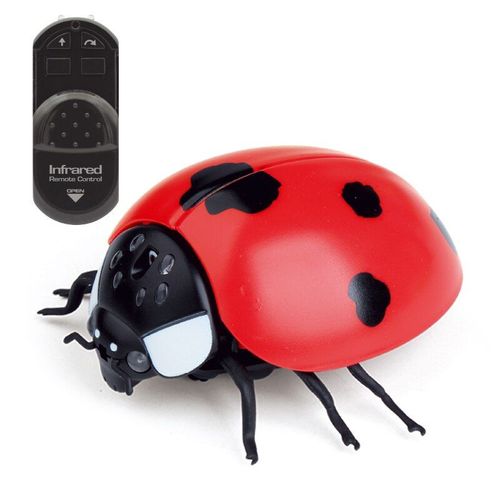 Jouet De Robot lectronique Pour Animal De Compagnie, Tlcommande, Lumire Led Ir Rc, Coccinelles, Coccinelle, Jouet De Blague