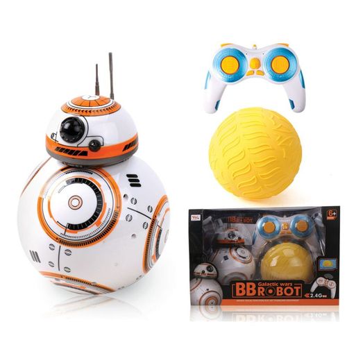 Jouet De Robot Tlcommand Intelligent Bb8 Star Wars Original Avec Lumire Et Musique Rotatif Et Danse Blanc Version Terrestre Et Marine