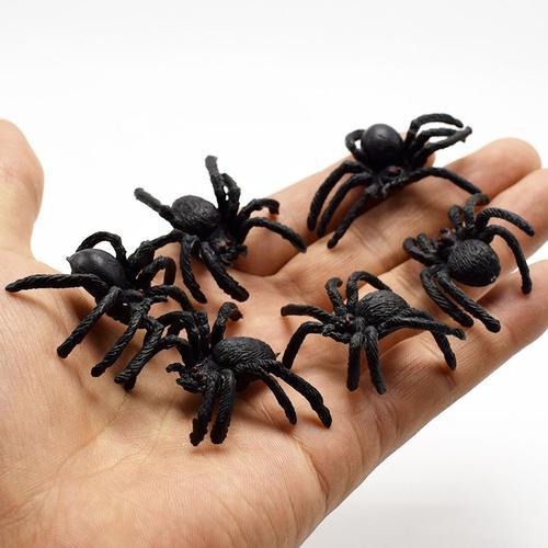 Jouet De Simulation D'araigne Noire, 10 Pices, Nouveaut, Araigne Dcorative D'halloween, Accessoire De Maison Hante, Cadeau De Fte En Plastique