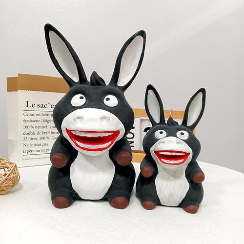 Jouet De Soulagement De Stress Nouveau Modle Mignon Grand Cheval With Ears Et Grand Mchoire En Bois Pour Sable Creatif  Moudre Joyeux Couleur Noire