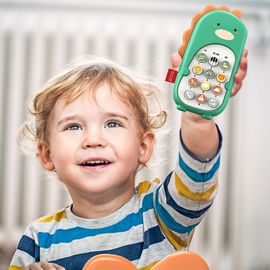 Jouet De Telephone Pour Enfants Avec Musique Et Vibration Bilingue D Apprentissage Precoce Bebe Vert Rakuten