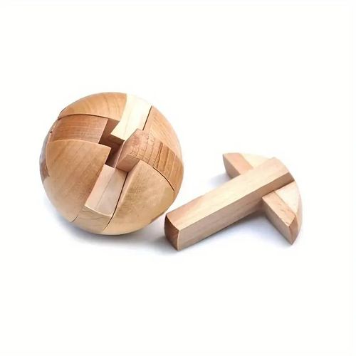 Jouet Educatif : Boule De Puzzle En Bois - Casse Tete De Jeu Ludique Et Educatif