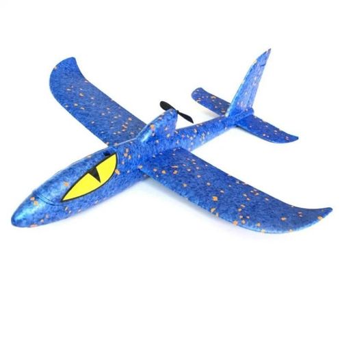 Jouet Electrique A Lancer A La Main 36 Cm En Mousse Epp Modle De Jouet D'avion Bricolage, Bleu