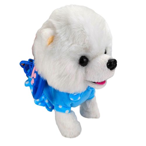 Jouet lectrique Pour Chien Avec Laisse, Jouet De Promenade, Simulation De Chiot Chantant, Jouet En Peluche Pour Chien Qui Aboie, Jouet D'apprentissage Pour Bb, Cadeau Pour Tout-Petit, Rose-Bleu